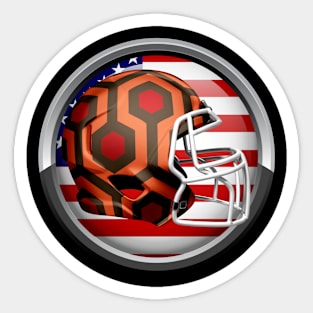 American Football Shining Sticker